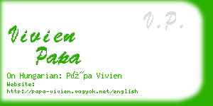 vivien papa business card